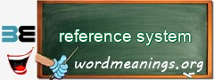 WordMeaning blackboard for reference system